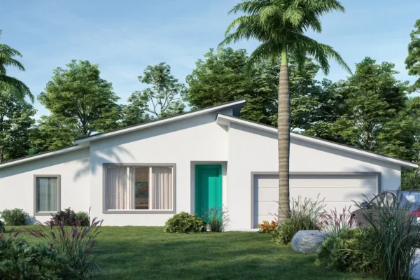 The Aubrey steel kit home rendering