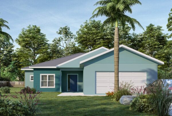 The Thomas steel kit home rendering